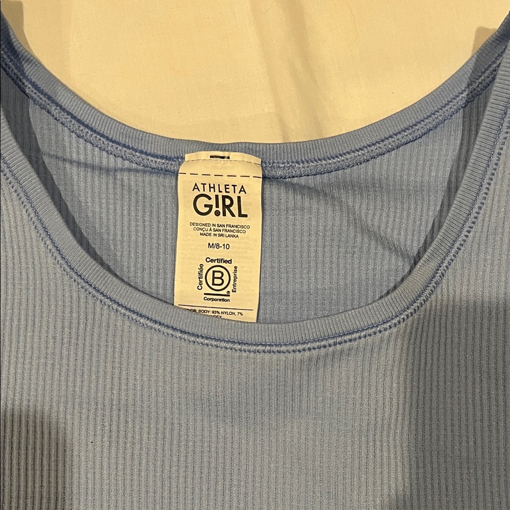 Athleta Girl Blue Ribbed Tank - Picture 2 of 2